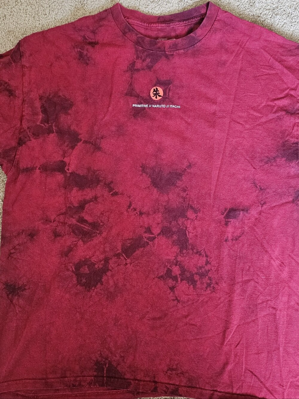 Primitive x Naruto Itachi Red/black Tie Dye T Shirt